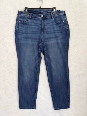 J. Jill Women's Authentic Fit Slim Ankle Jeans in Dark Blue Wash size 18W